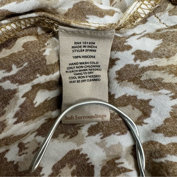 Soft surroundings KARA Brown Leopard Print  Dress WOMENS SIZE 1X - Picture 8 of 10